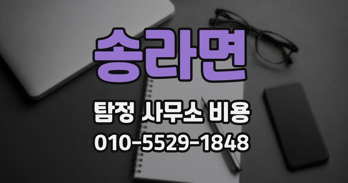 송라면 탐정 사무소 비용
