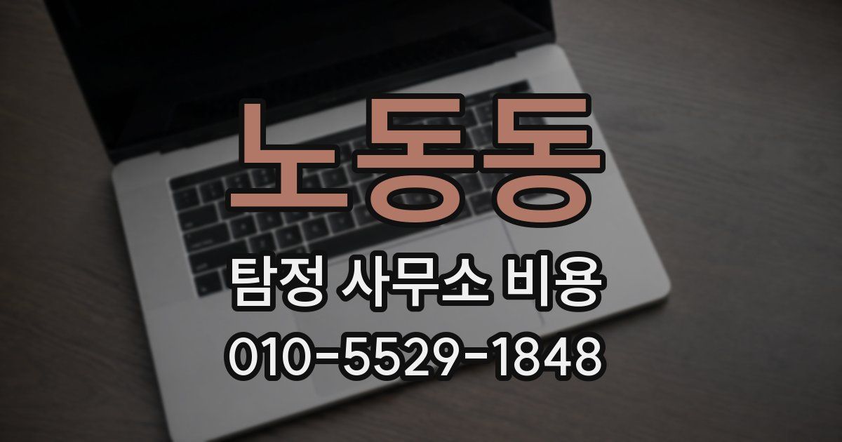 노동동 탐정 사무소 비용