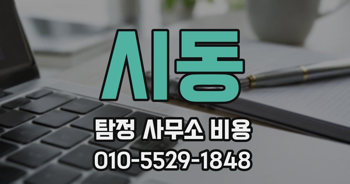 시동 탐정 사무소 비용