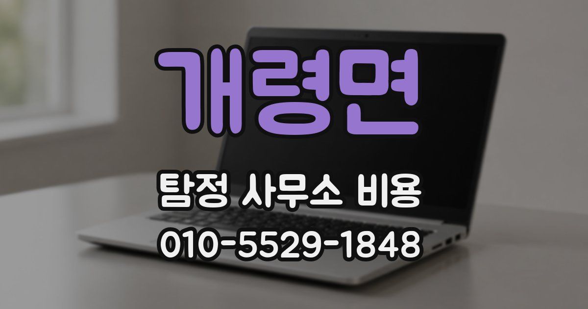 개령면 탐정 사무소 비용