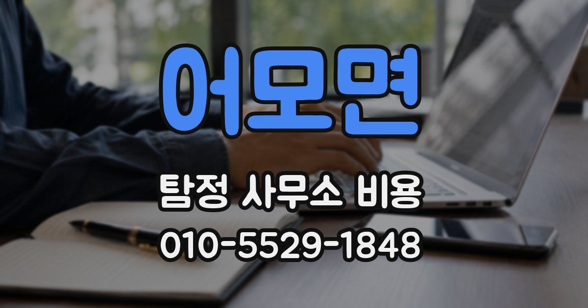 어모면 탐정 사무소 비용