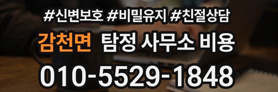 감천면 탐정 사무소 비용