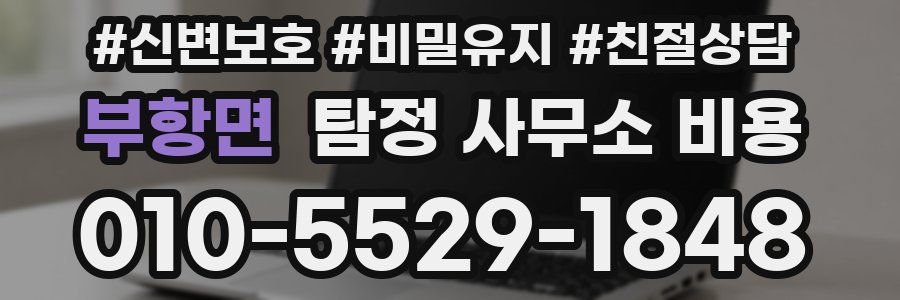 부항면 탐정 사무소 비용