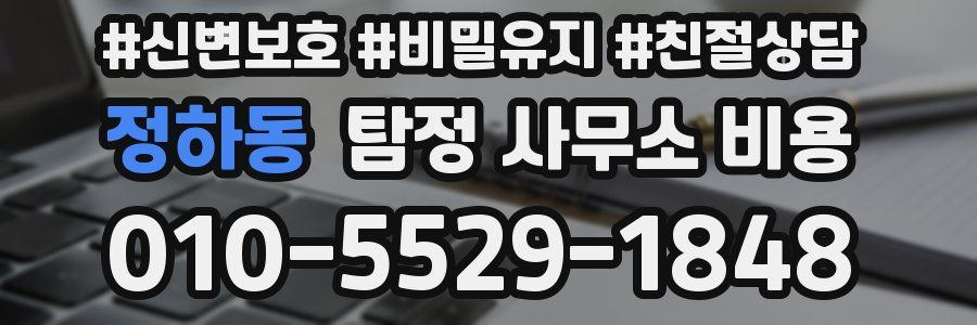 정하동 탐정 사무소 비용