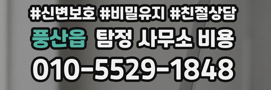 풍산읍 탐정 사무소 비용