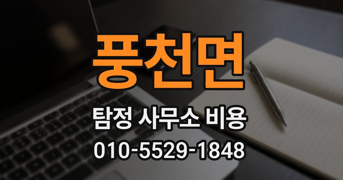 풍천면 탐정 사무소 비용