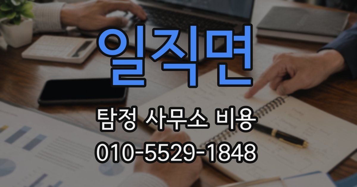 일직면 탐정 사무소 비용