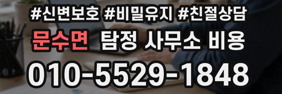 문수면 탐정 사무소 비용