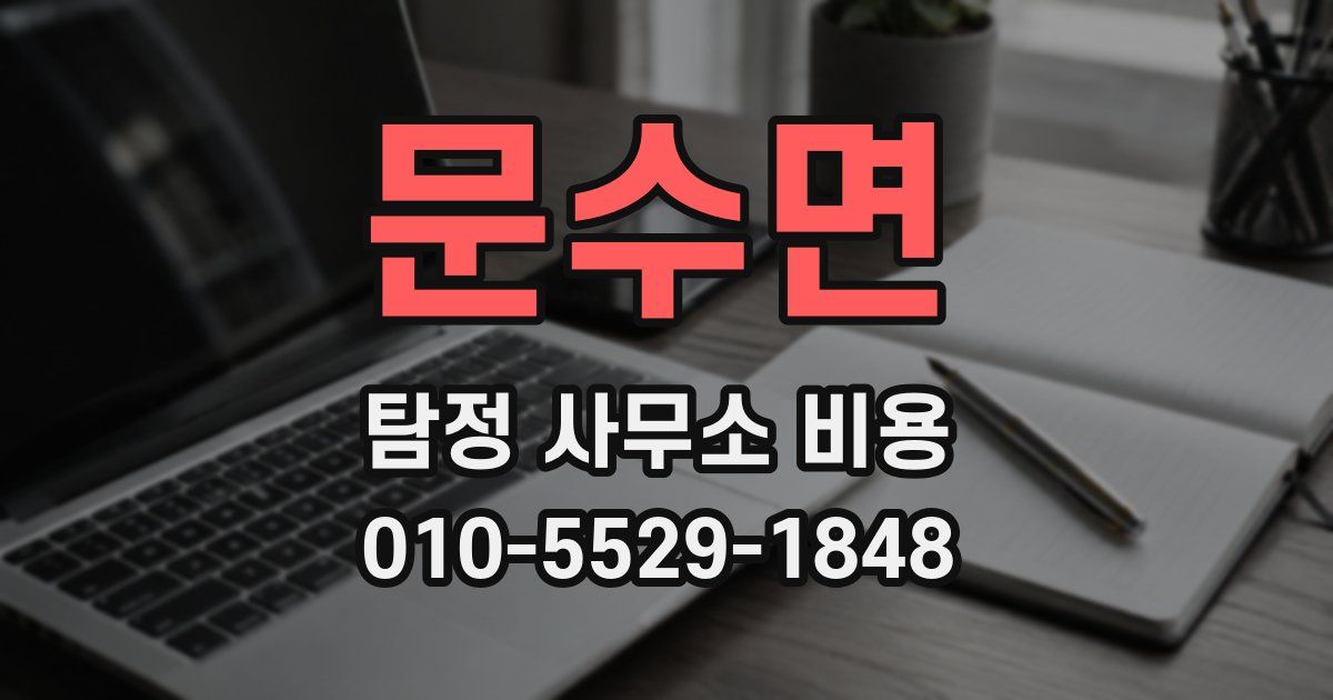 문수면 탐정 사무소 비용