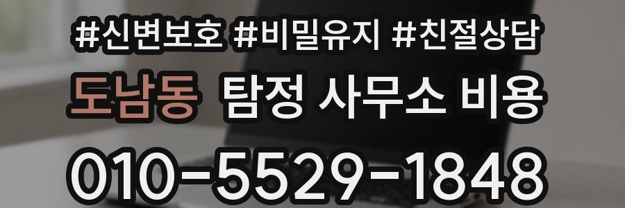 도남동 탐정 사무소 비용