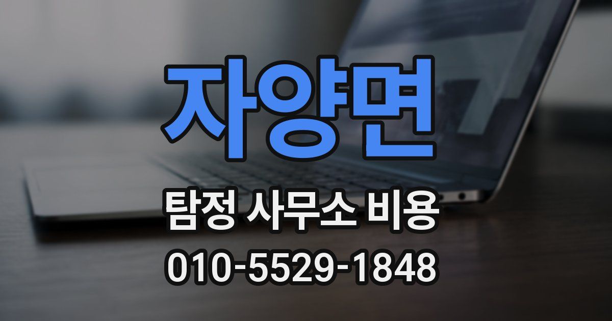 자양면 탐정 사무소 비용