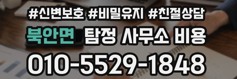 북안면 탐정 사무소 비용