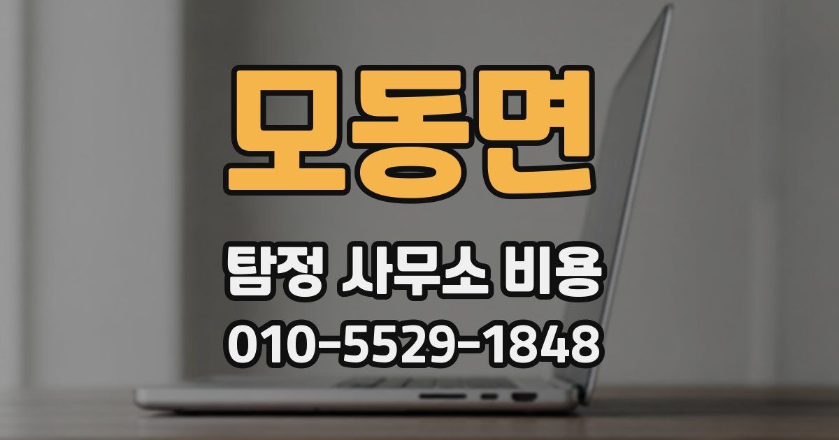 모동면 탐정 사무소 비용