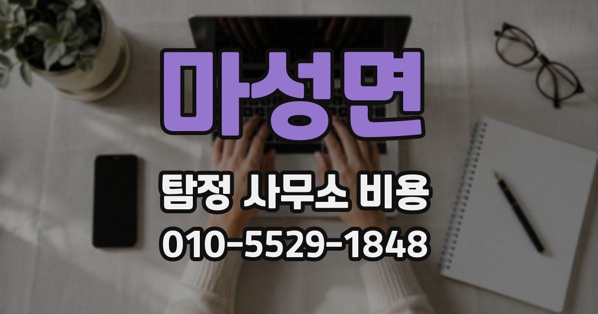 마성면 탐정 사무소 비용