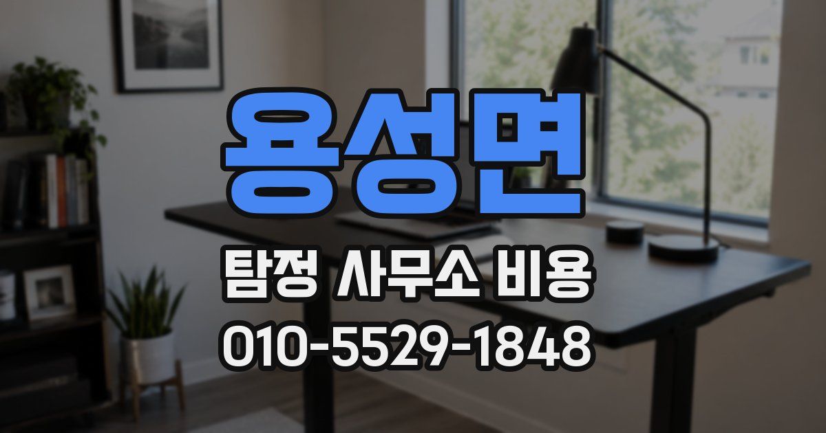 용성면 탐정 사무소 비용