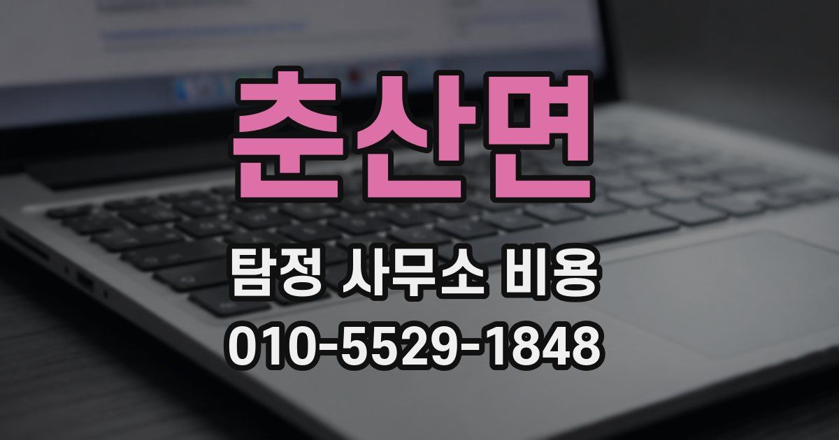 춘산면 탐정 사무소 비용