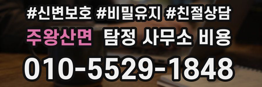 주왕산면 탐정 사무소 비용