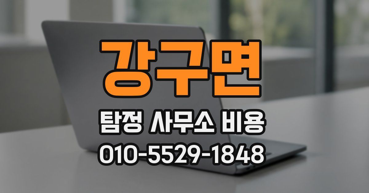 강구면 탐정 사무소 비용