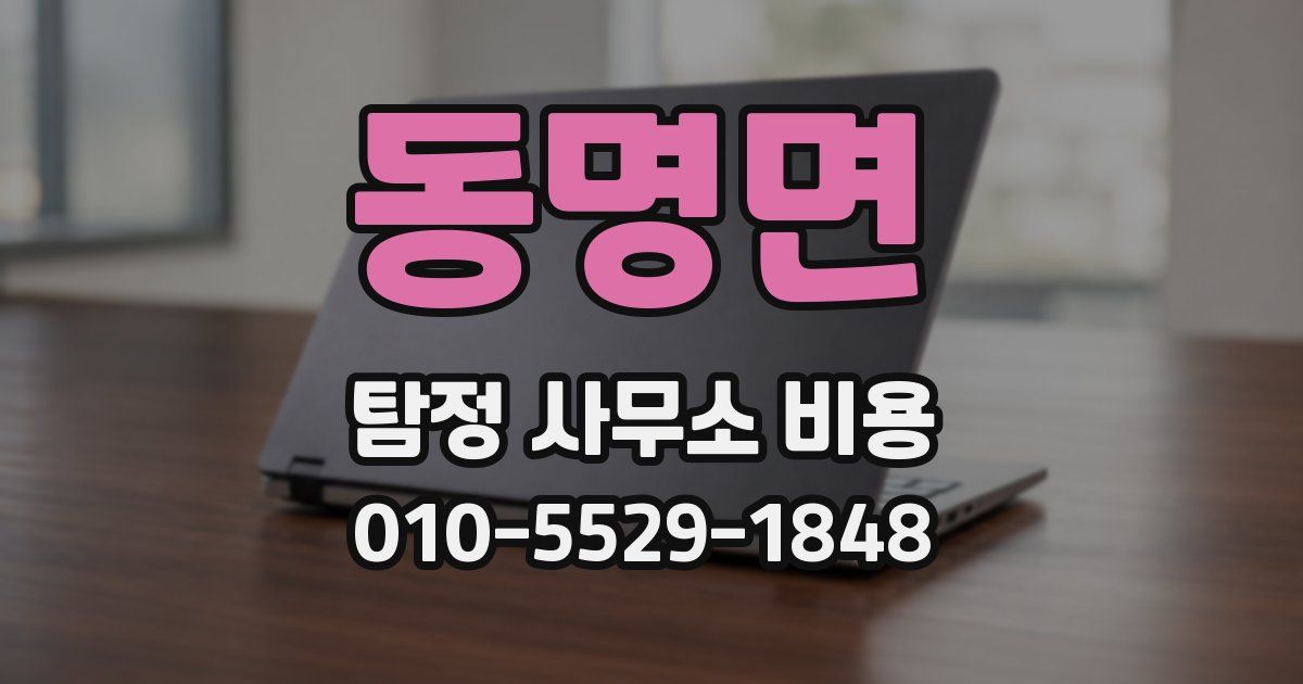 동명면 탐정 사무소 비용