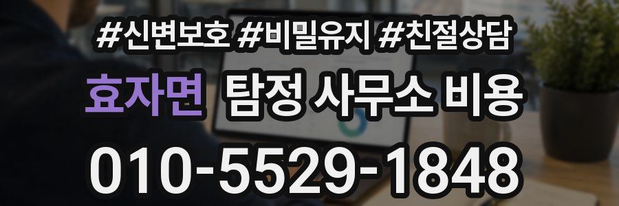 효자면 탐정 사무소 비용