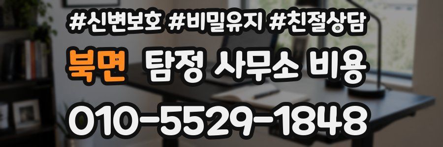 북면 탐정 사무소 비용