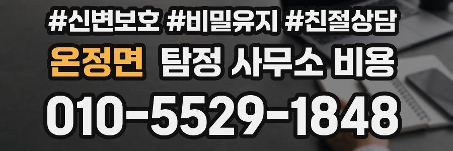 온정면 탐정 사무소 비용
