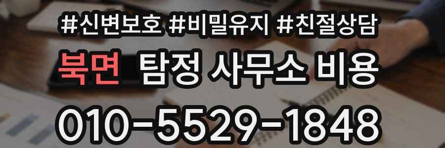 북면 탐정 사무소 비용