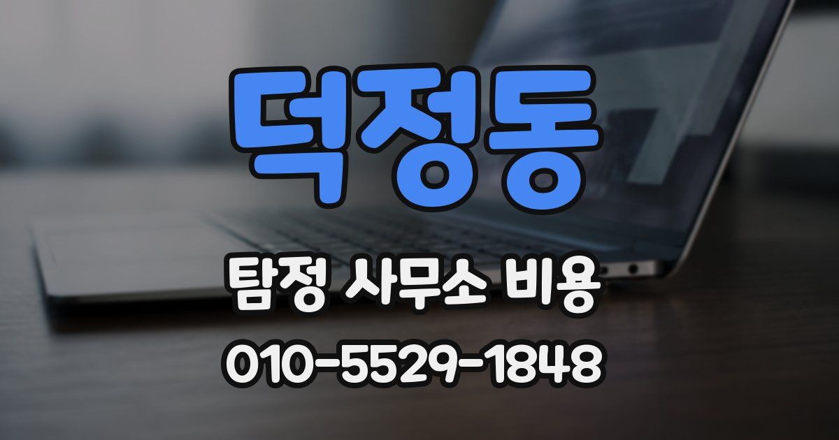 덕정동 탐정 사무소 비용