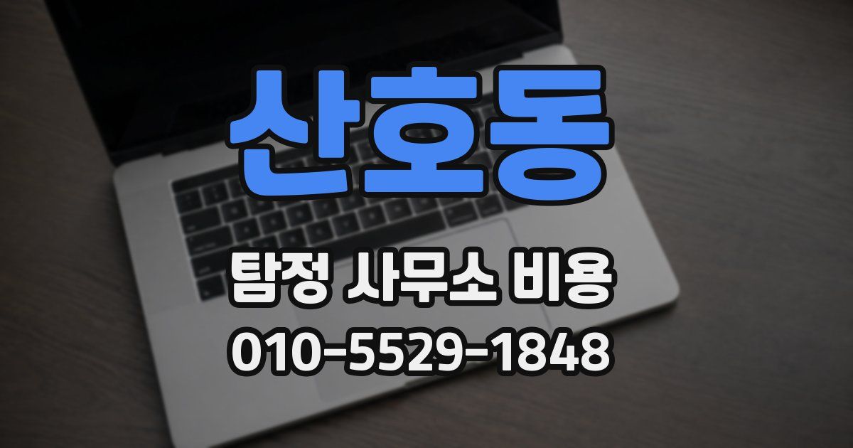 산호동 탐정 사무소 비용
