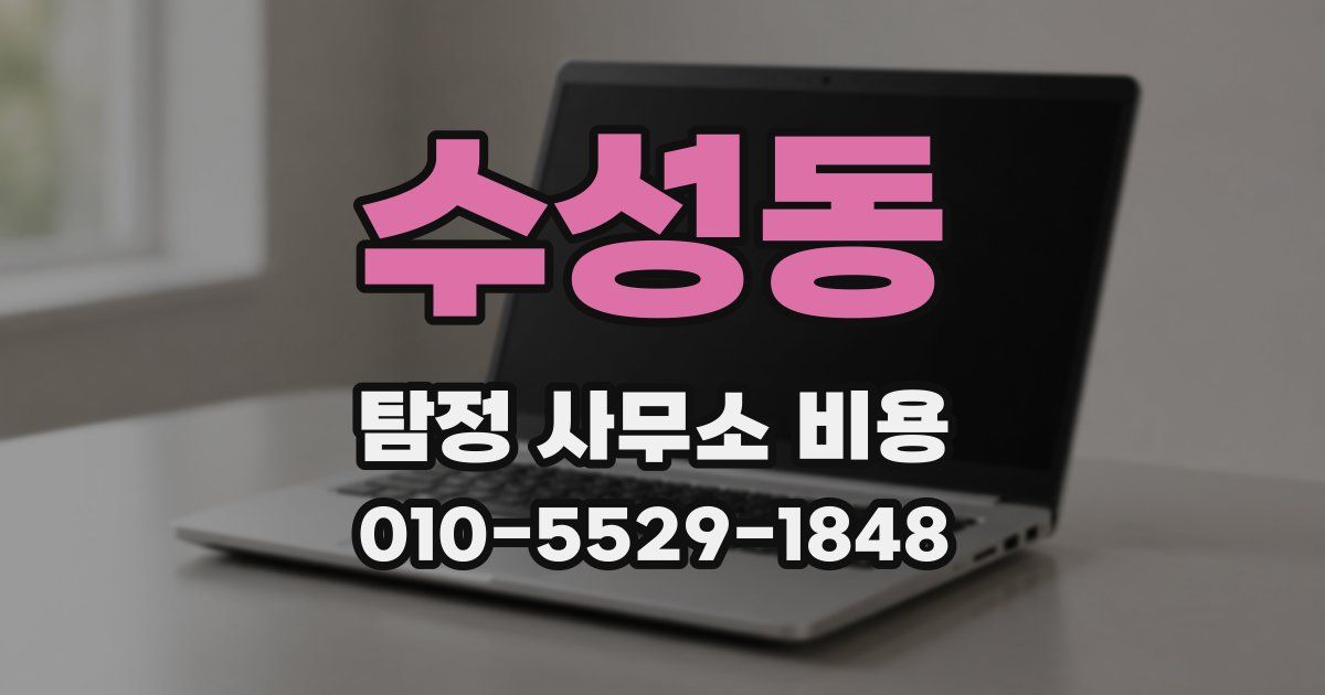 수성동 탐정 사무소 비용