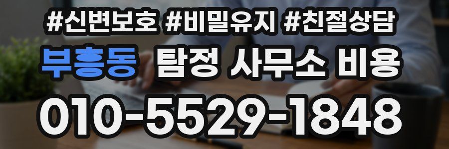 부흥동 탐정 사무소 비용