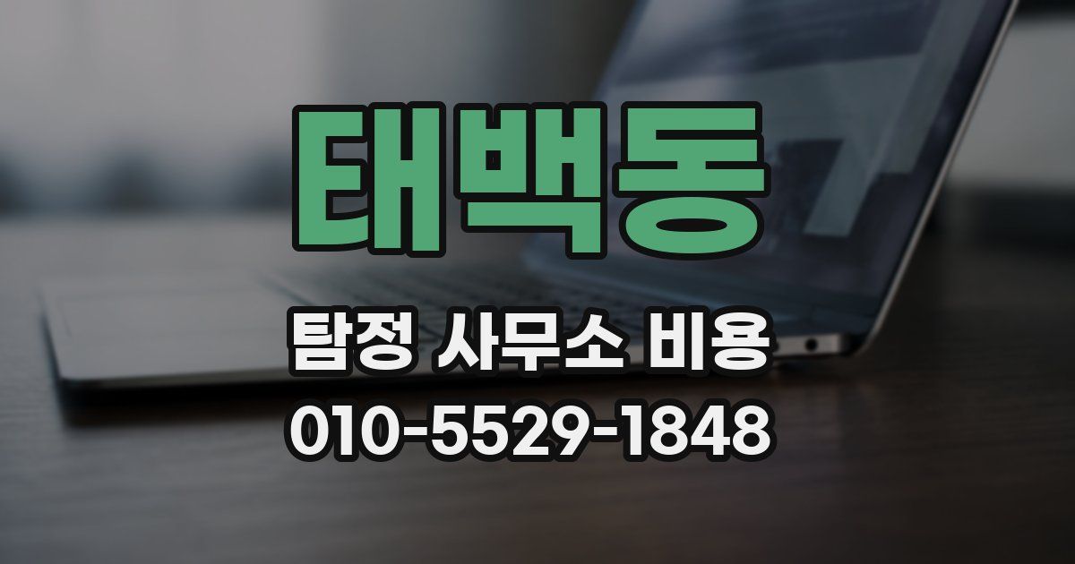 태백동 탐정 사무소 비용