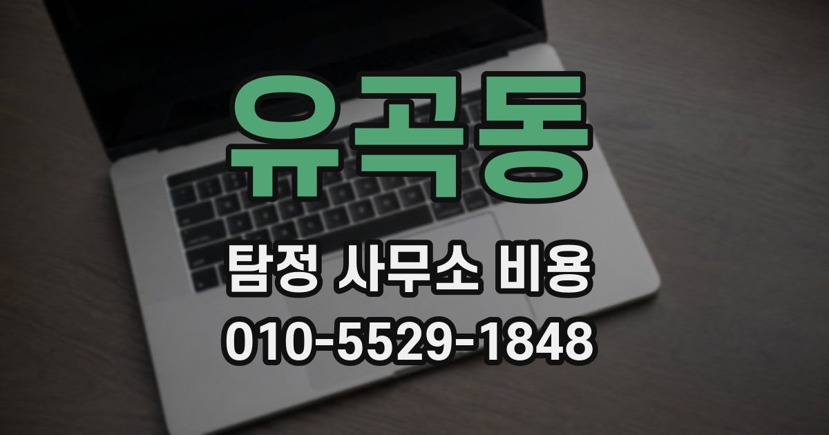 유곡동 탐정 사무소 비용