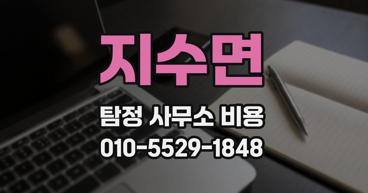 지수면 탐정 사무소 비용