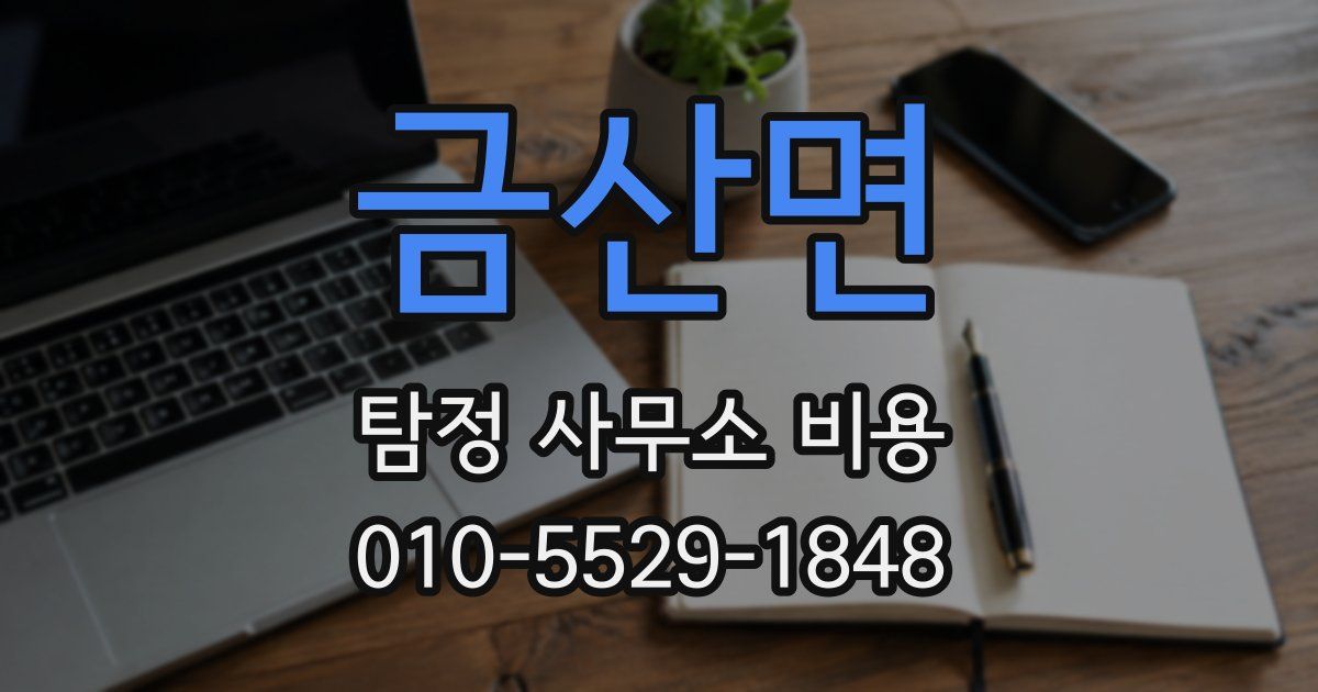 금산면 탐정 사무소 비용
