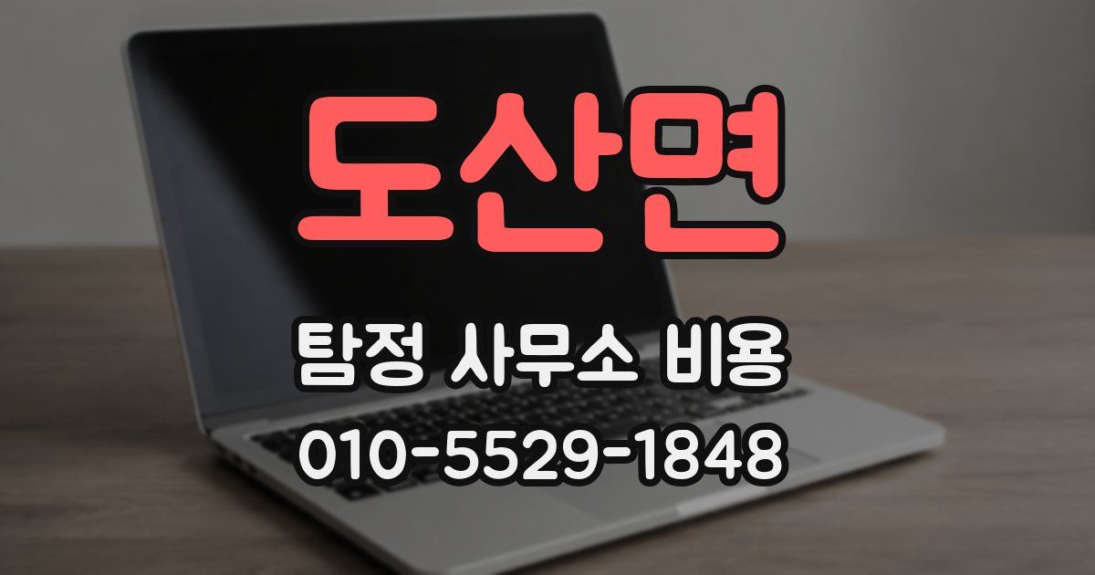 도산면 탐정 사무소 비용