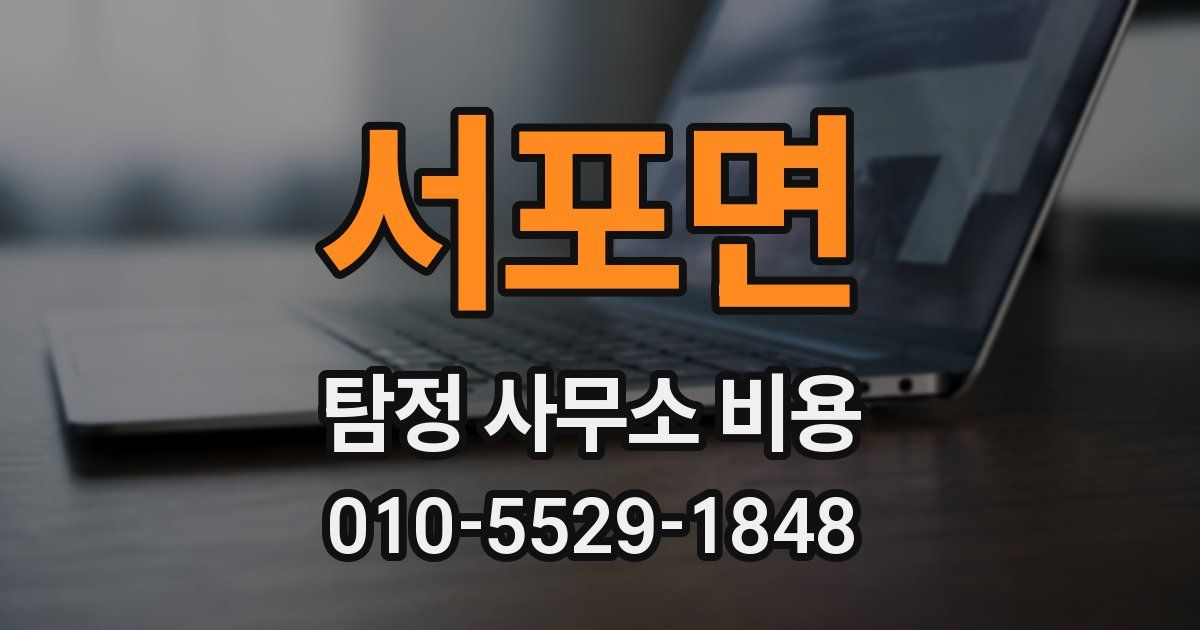 서포면 탐정 사무소 비용