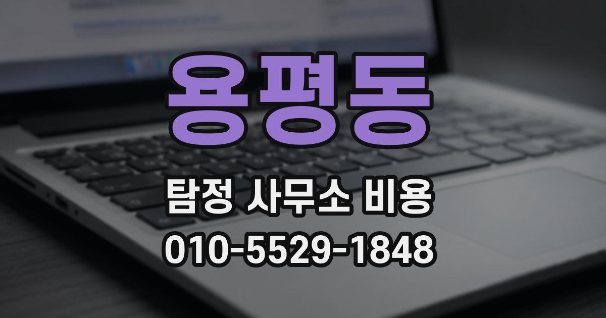 용평동 탐정 사무소 비용