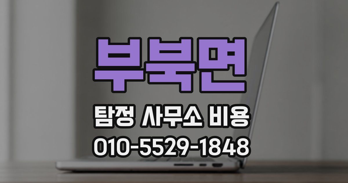 부북면 탐정 사무소 비용