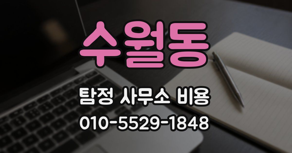 수월동 탐정 사무소 비용