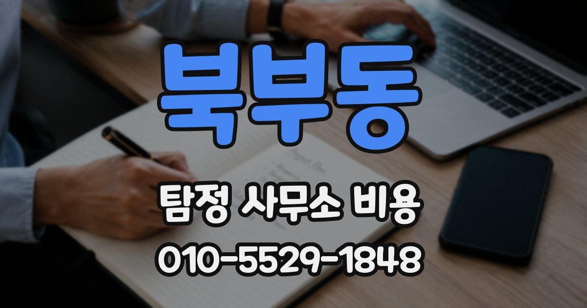 북부동 탐정 사무소 비용