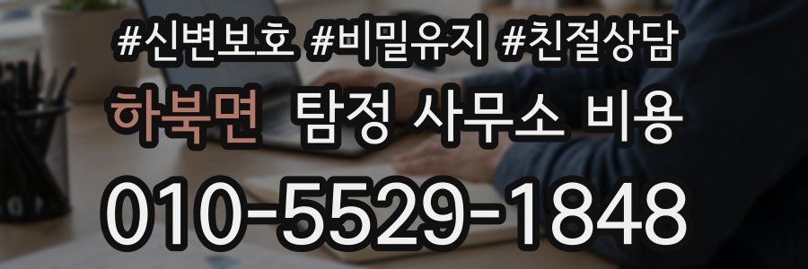 하북면 탐정 사무소 비용