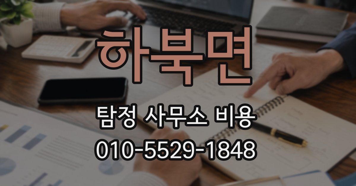 하북면 탐정 사무소 비용