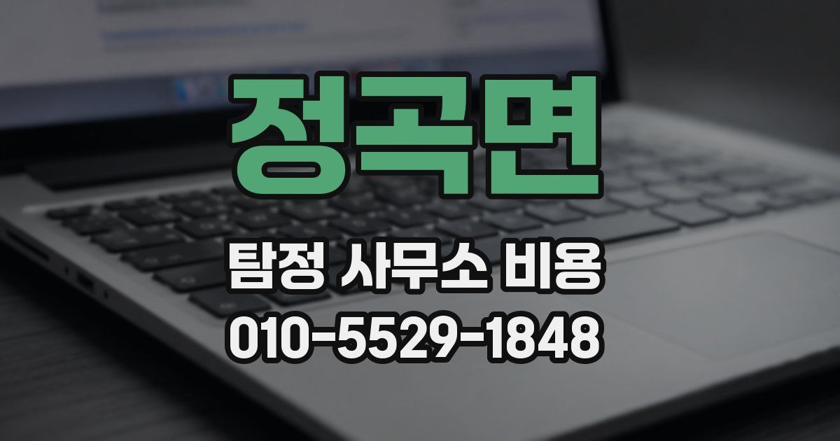 정곡면 탐정 사무소 비용