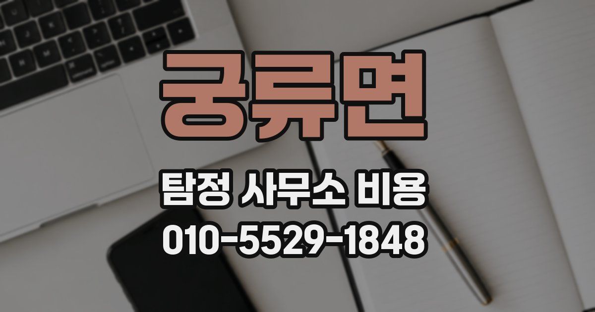 궁류면 탐정 사무소 비용