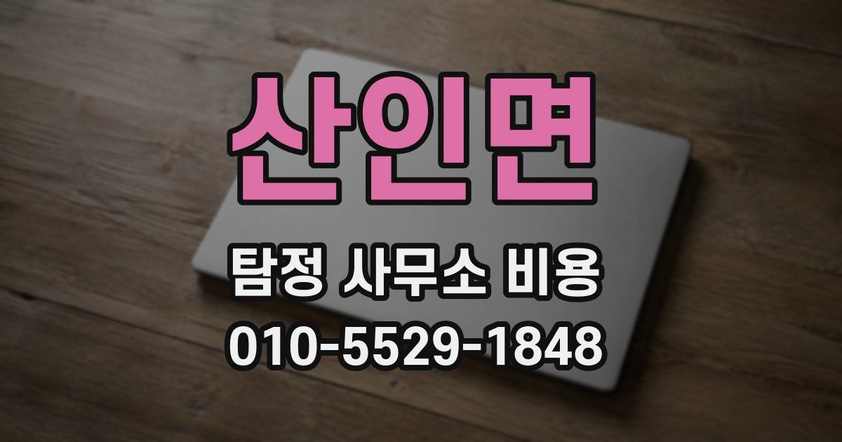 산인면 탐정 사무소 비용