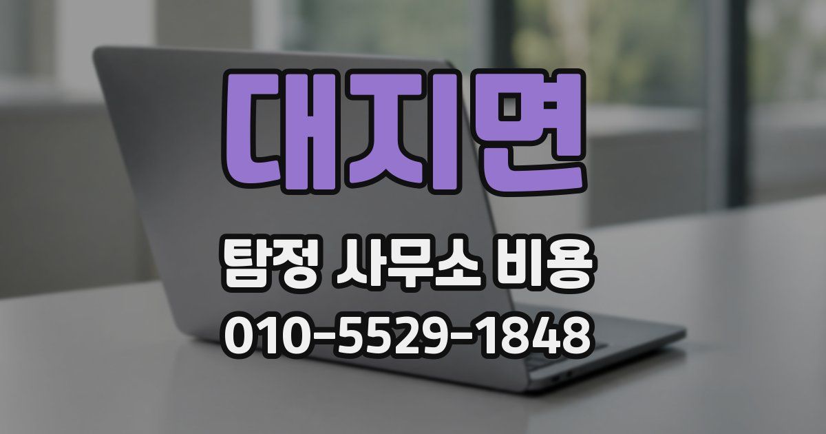 대지면 탐정 사무소 비용