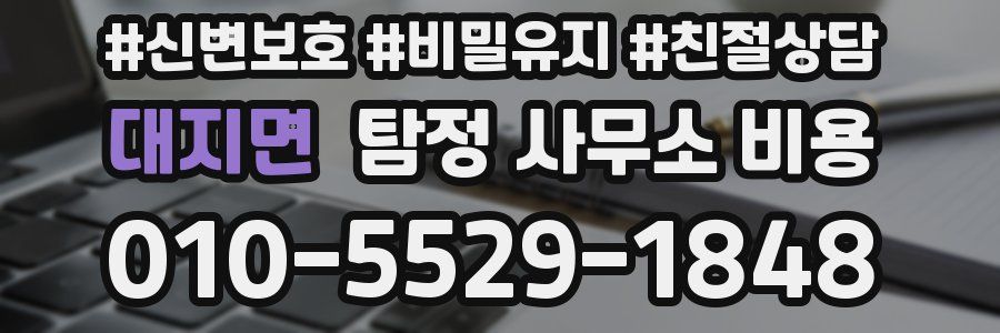대지면 탐정 사무소 비용