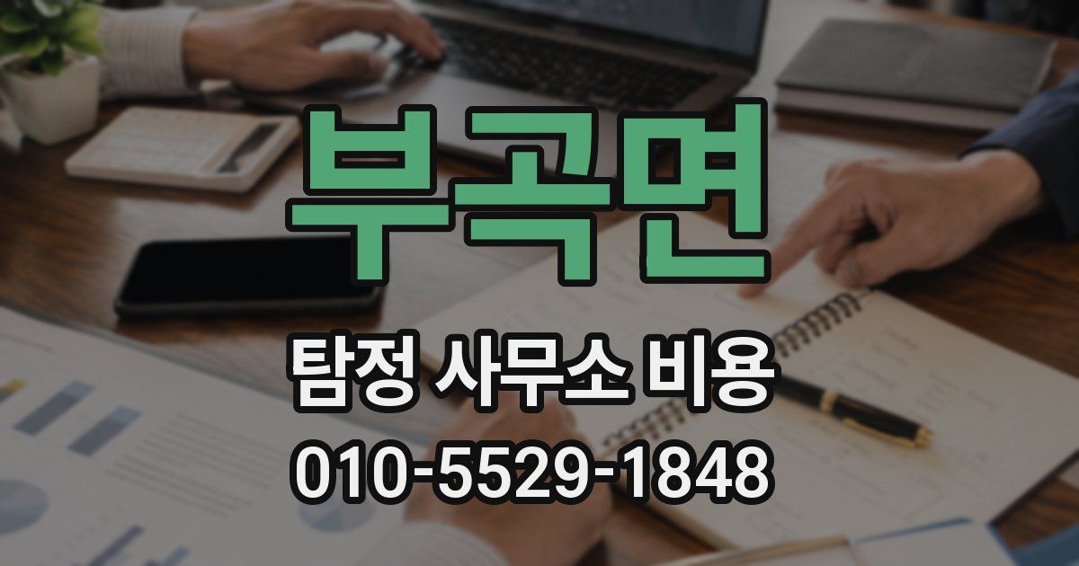 부곡면 탐정 사무소 비용