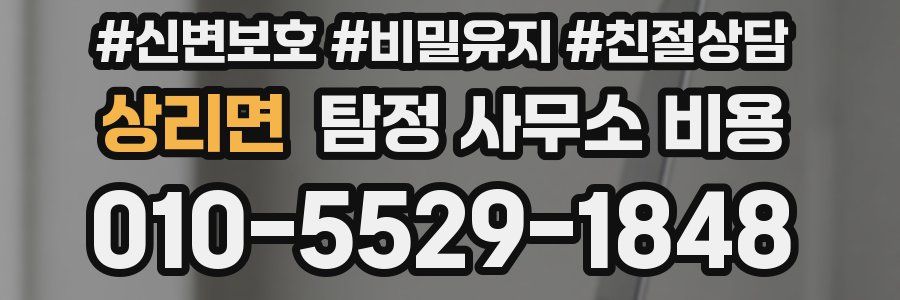 상리면 탐정 사무소 비용